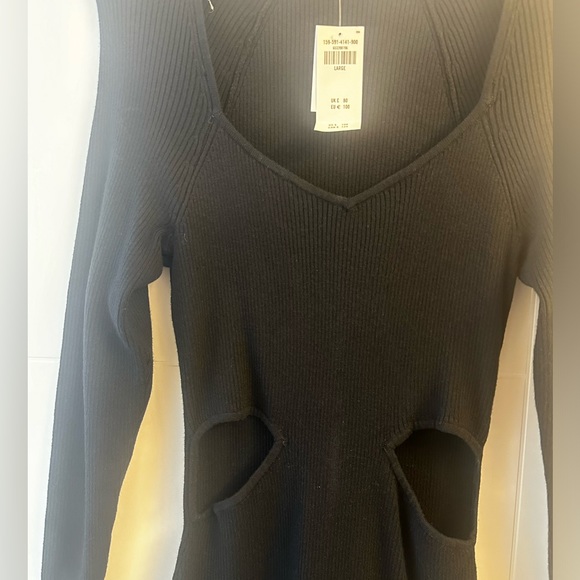 Long-Sleeve Cutout Midi Sweater Dress - Picture 3 of 3